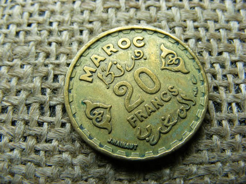 Marokkó 20 Frank, 1952
