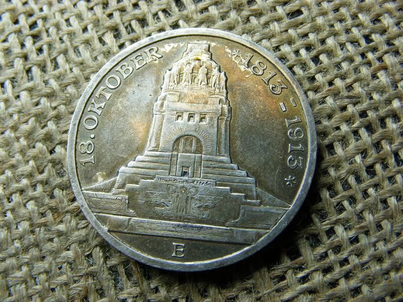 Ezüst 3 márka, 1913, E jel