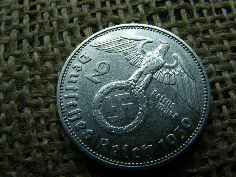 Birodalmi 2 márka, 1939, ezüst