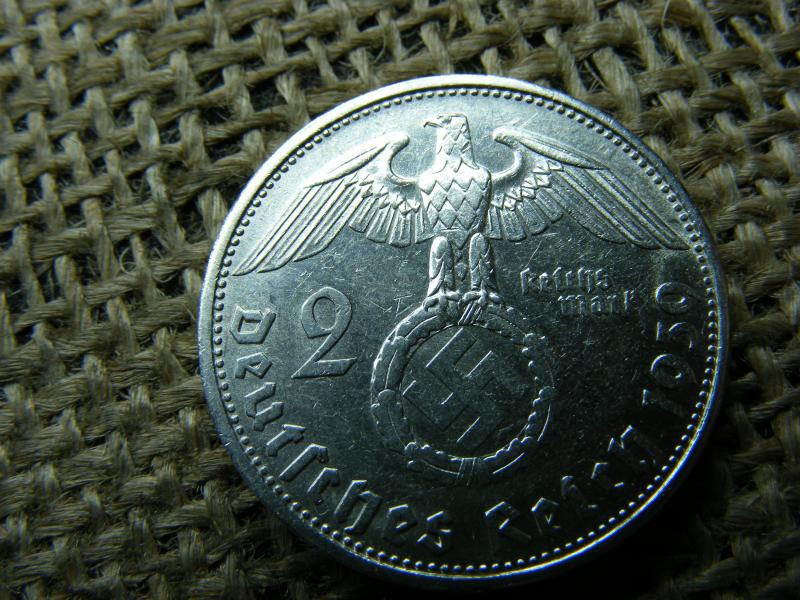 Birodalmi 2 márka, 1939 G, ezüst