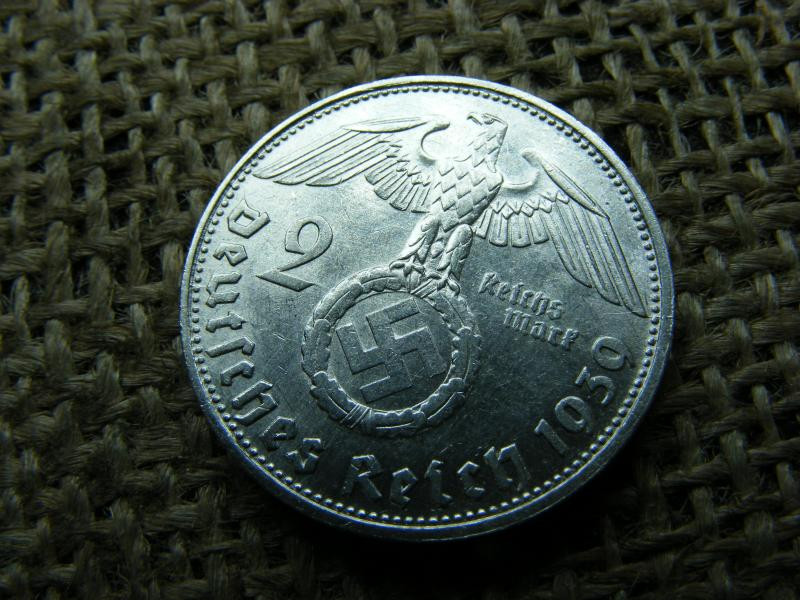 Birodalmi 2 márka, 1939 D, ezüst
