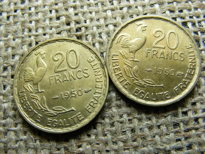 Francia 20 frank pár, 1950