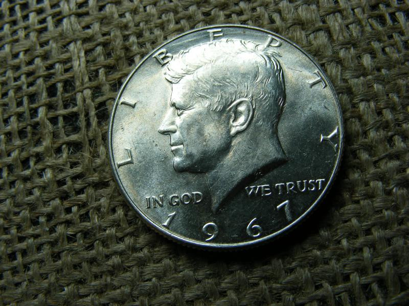 USA, 1/2 dollár, 1967, ezüst