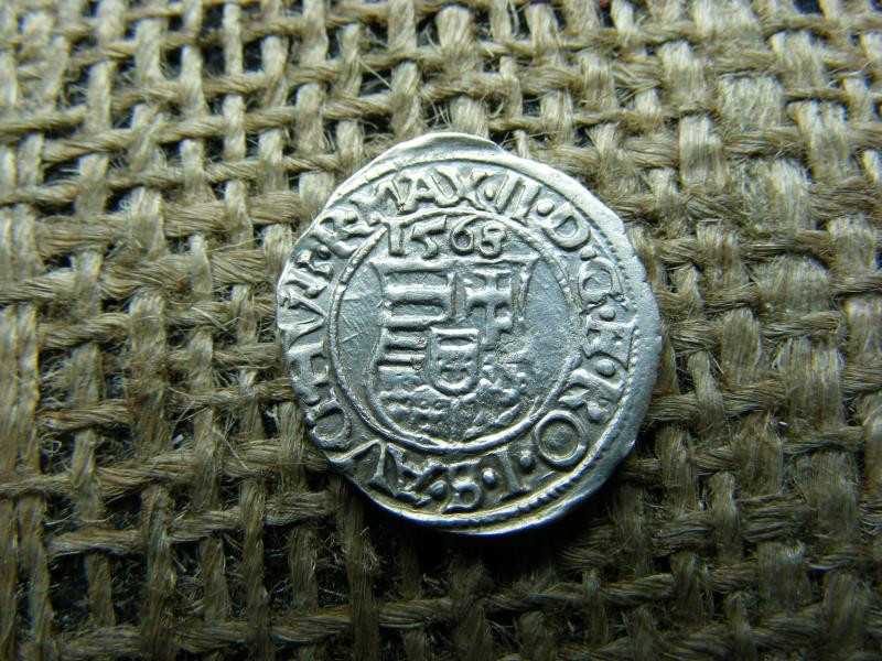 Ezüst Miksa dénár, 1568, KB