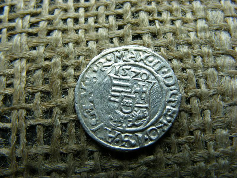 Ezüst Miksa dénár, 1570, KB