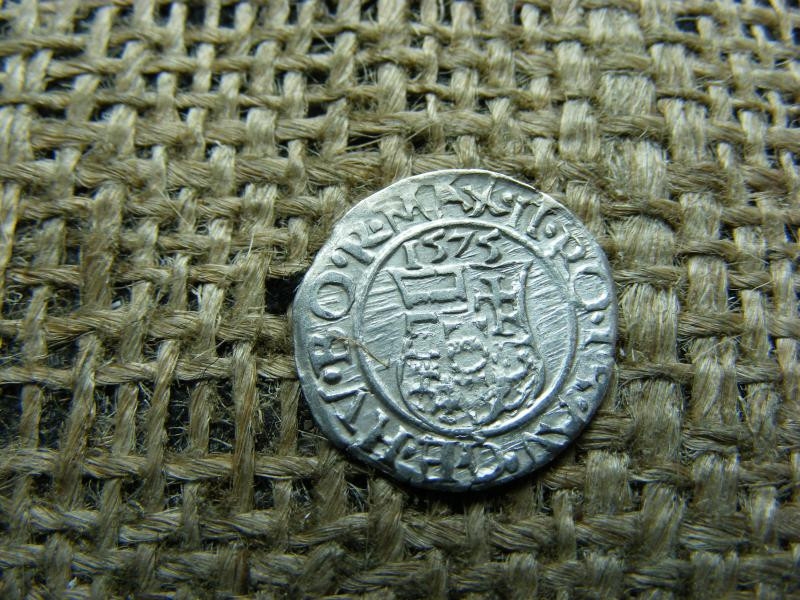 Ezüst Miksa dénár, 1575, KB