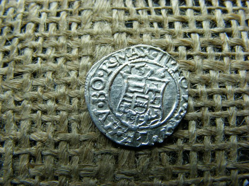 Ezüst Miksa dénár, 1576, KB