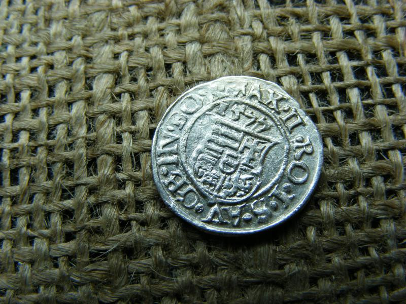 Ezüst Miksa dénár, 1577, KB