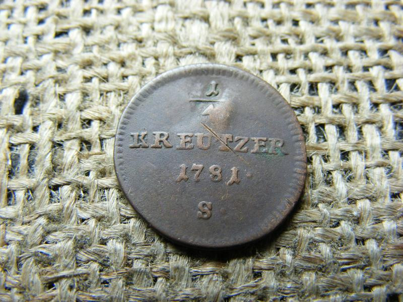 1/4 krajcár érme, 1781, S
