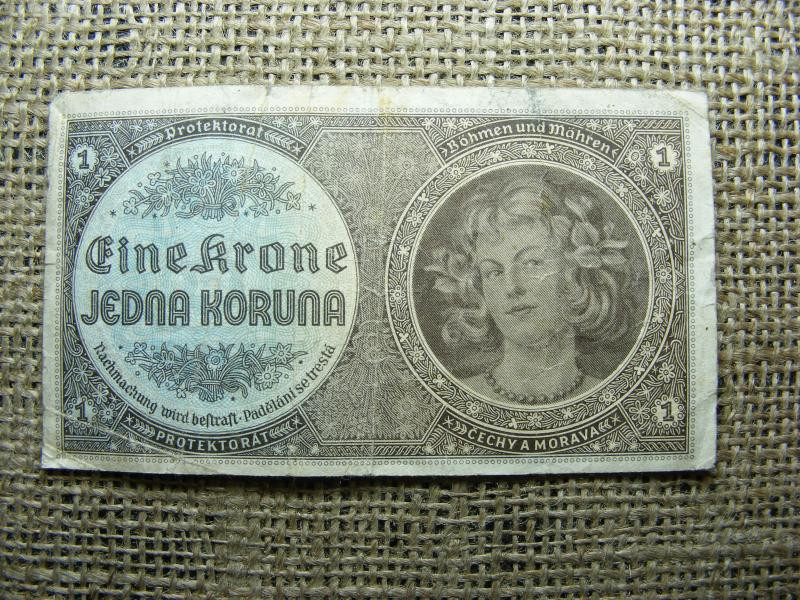 1 korona bankjegy, 1940, Koruna, Jedna