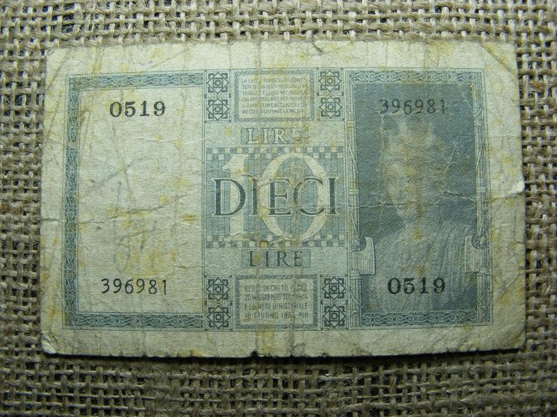 10 Lire, 1939, Olaszország