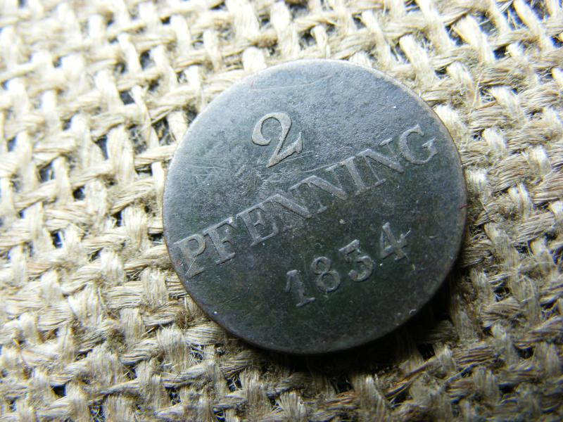 2 Pfenning, 1834, Németország