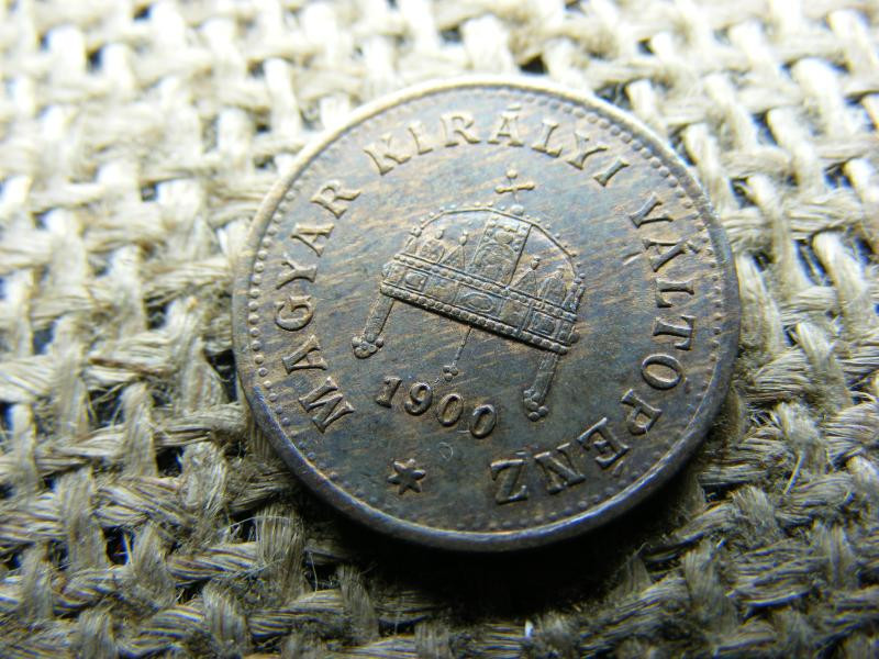 1 fillér érme, 1900, Korona