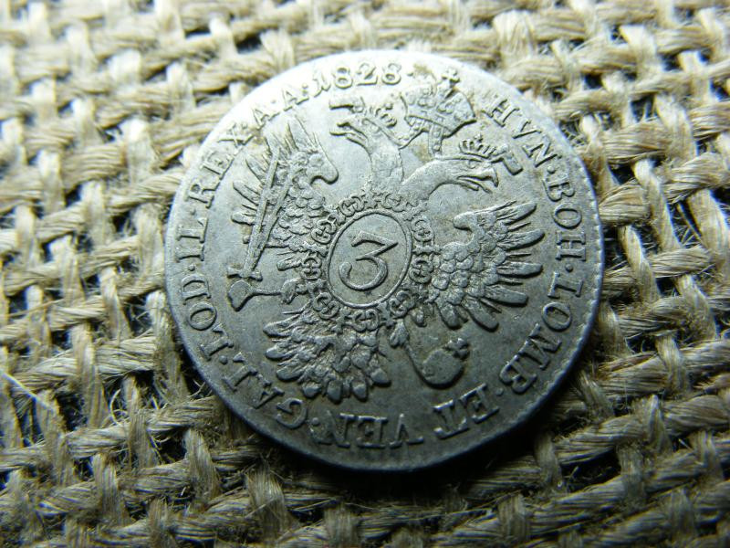 Ezüst 3 krajcár, 1828, Habsburg