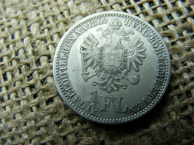 Ezüst 1/4 forint, 1862 A, Ferenc József