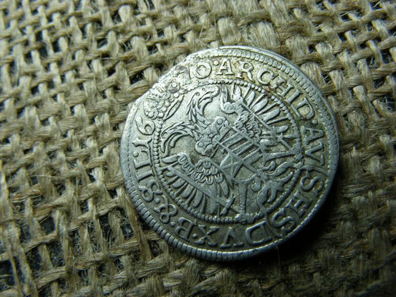 Lipót ezüst 3 krajcár, 1670, SHS, lapkavég
