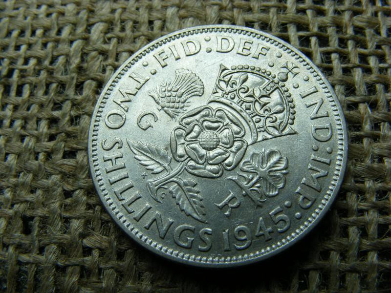 Ezüst 2 shilling, 1945, Nagy-Britannia