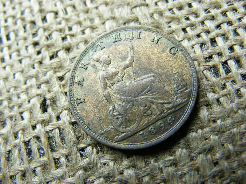 Angol Farthing érme, 1894, extra