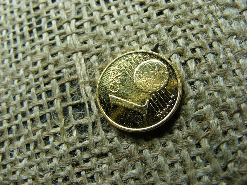 Aranyozott 1 euró cent érme, 2011