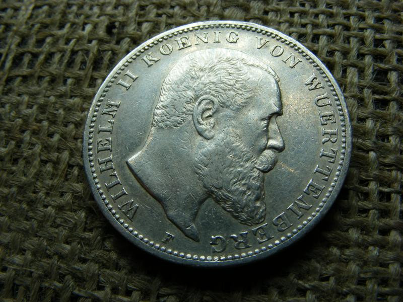 Ezüst 3 márka, 1909, F jelzés