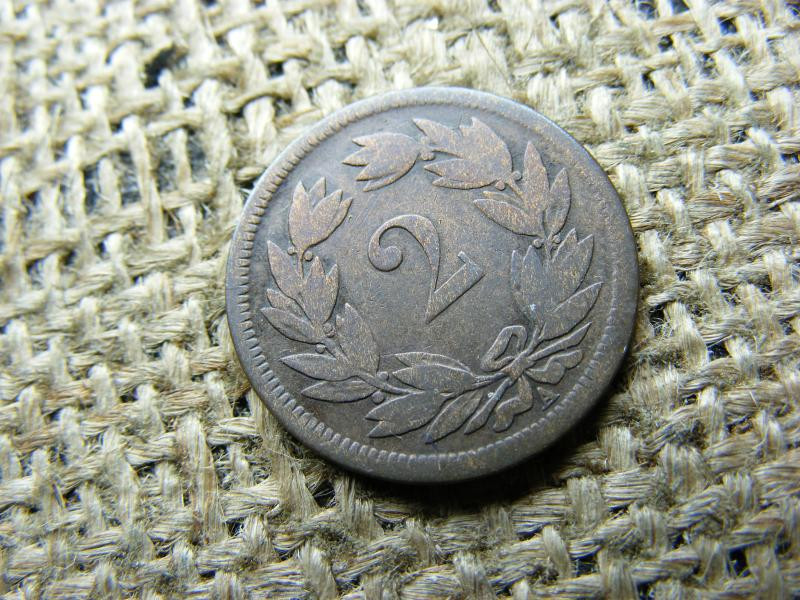 Svájc 2 rappen, 1851