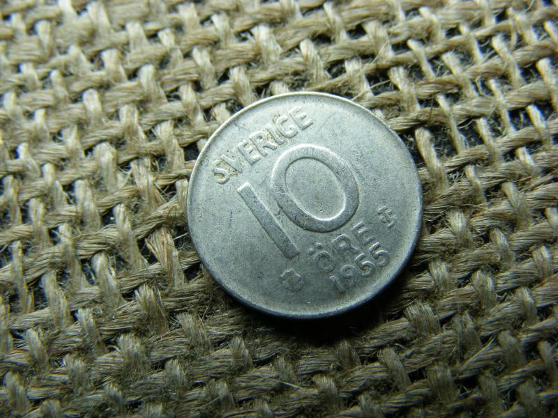 Ezüst 10 öre, 1955, Svédország