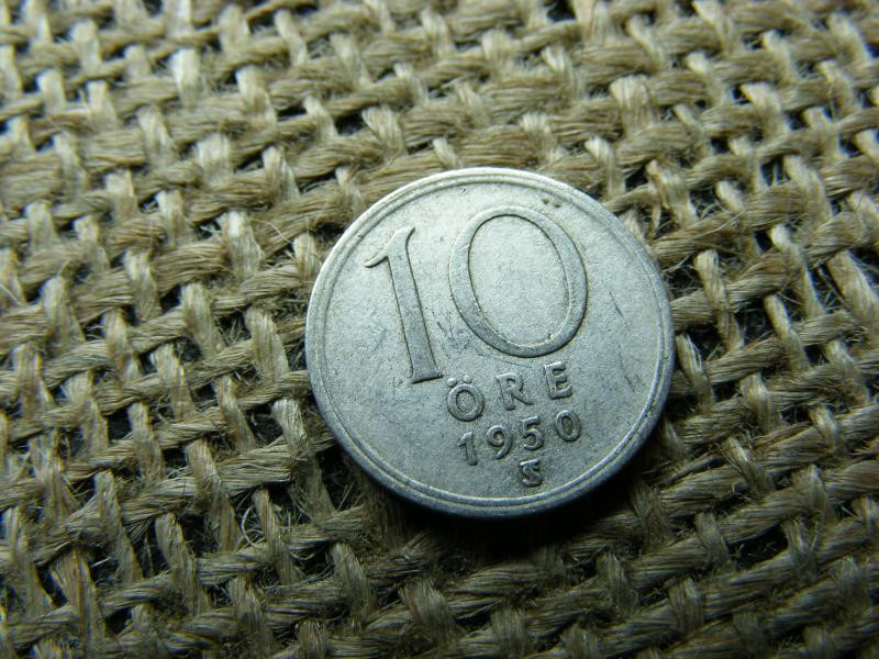Ezüst 10 öre, 1950, Svédország