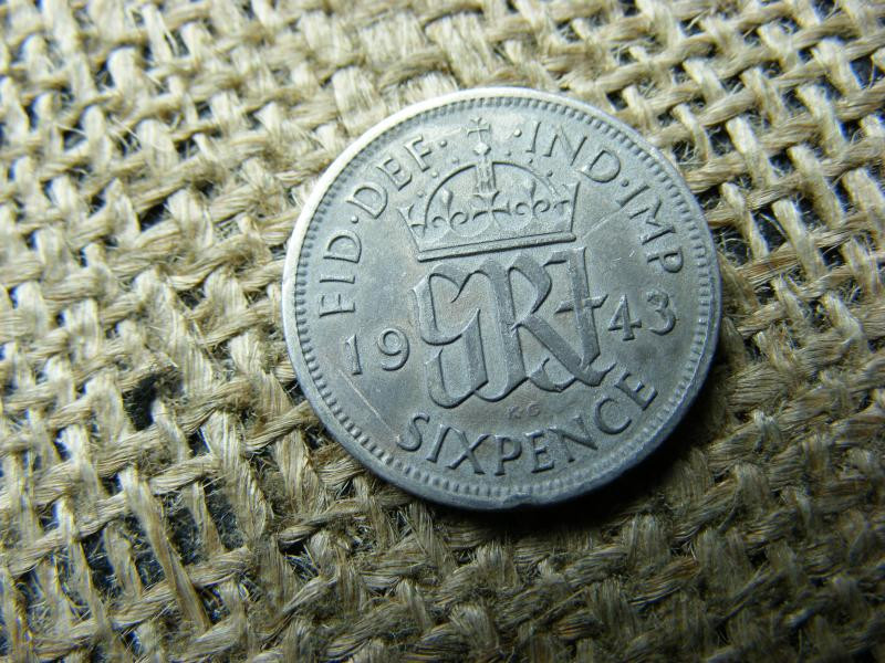 Ezüst 6 pence, 1943, Nagy-Britannia