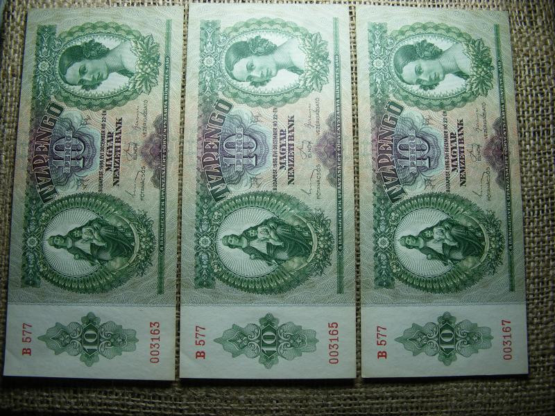 10 pengő, 1936, 3db sorszámközeli