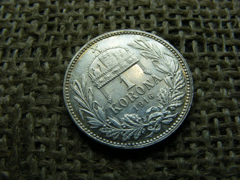 Ezüst 1 korona, 1916 KB, extra