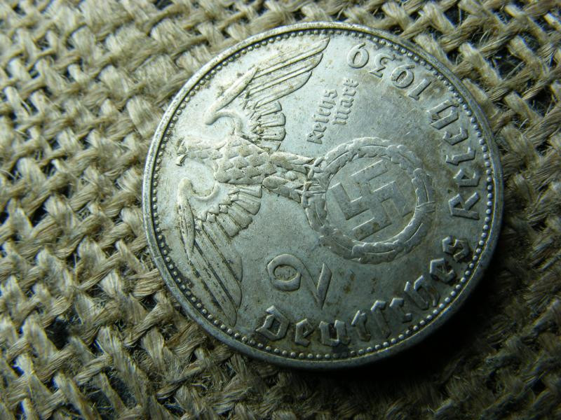 Ezüst Birodalmi 2 márka, 1939 G