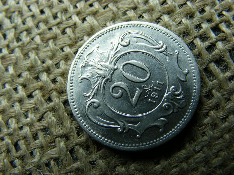 20 Heller, 1911, Korona kori érme