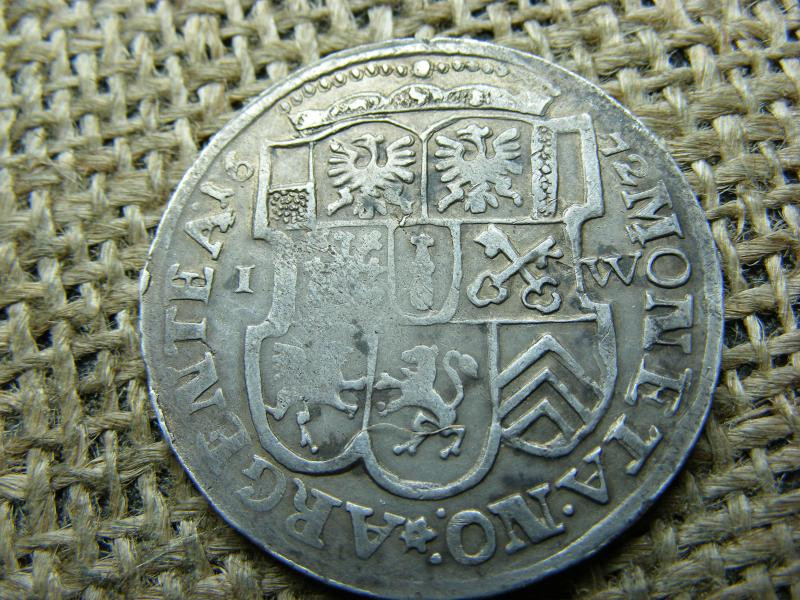 Brandenburg 1/3 Talér, 1672, IW Friedrich Wilhelm
