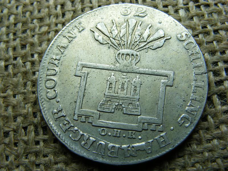 Ezüst 32 schilling, 1795, Hamburg