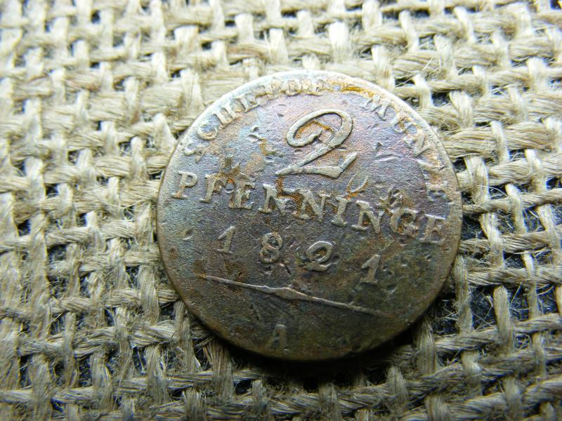 2 Pfennig, 1821, A pfenninge