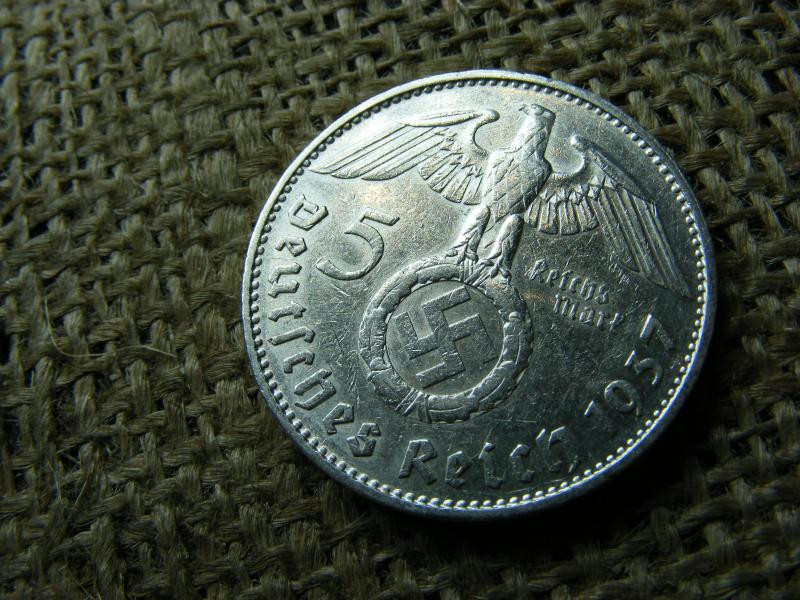 Ezüst Birodalmi 5 márka, 1937 G