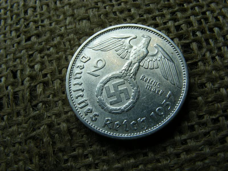 Ezüst Birodalmi 2 márka, 1937, F