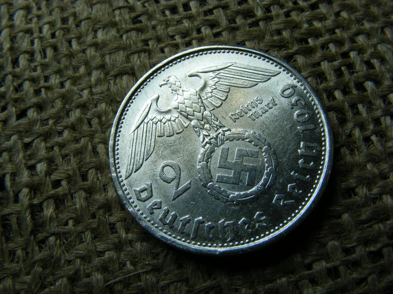 Ezüst Birodalmi 2 márka, 1939 B