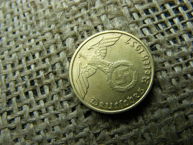 Birodalmi 5 pfennig érme, 1937, J jelzés