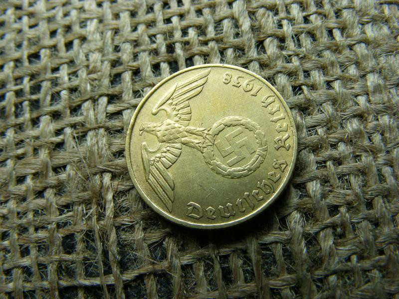 Birodalmi 5 pfennig érme, 1938 E