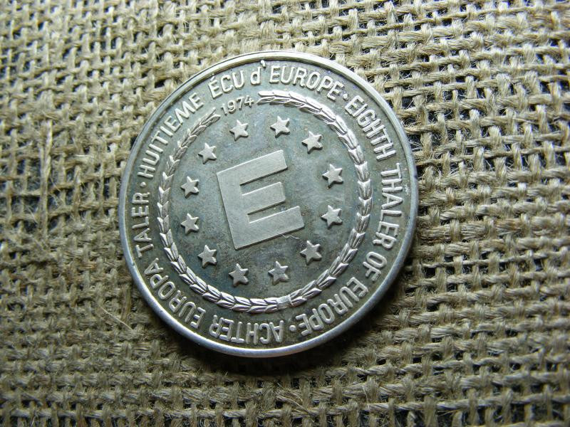 Ezüst ECU Érme, Georges Pompidou, 925/1000, 23 g