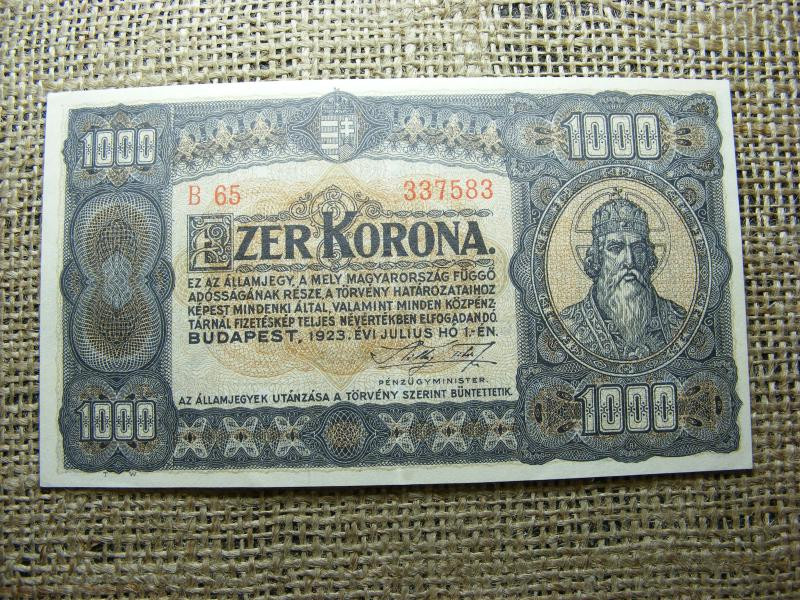 1000 korona, 1923, gyönyörű állapot