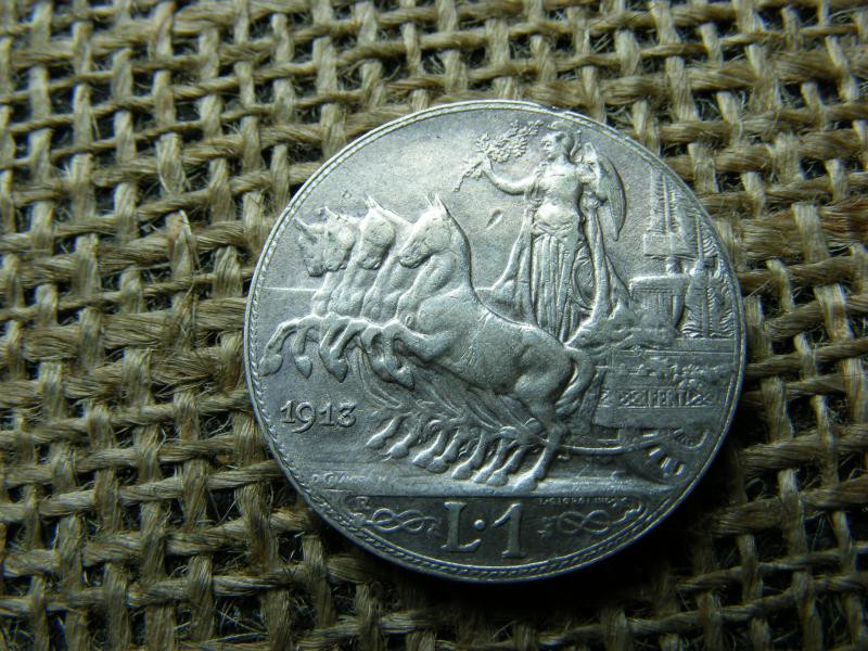 Ezüst 1 lira, 1913, Olaszország