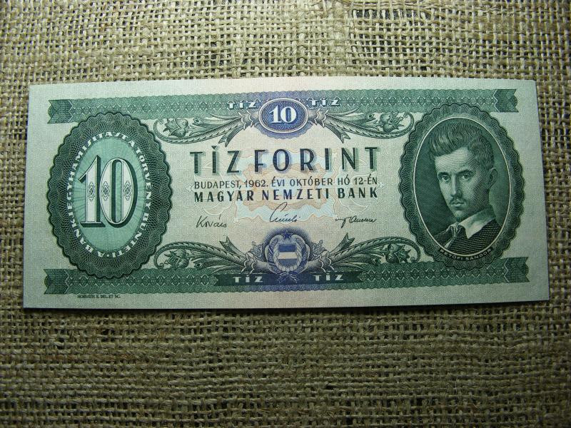 10 forintos bankjegy, 1962