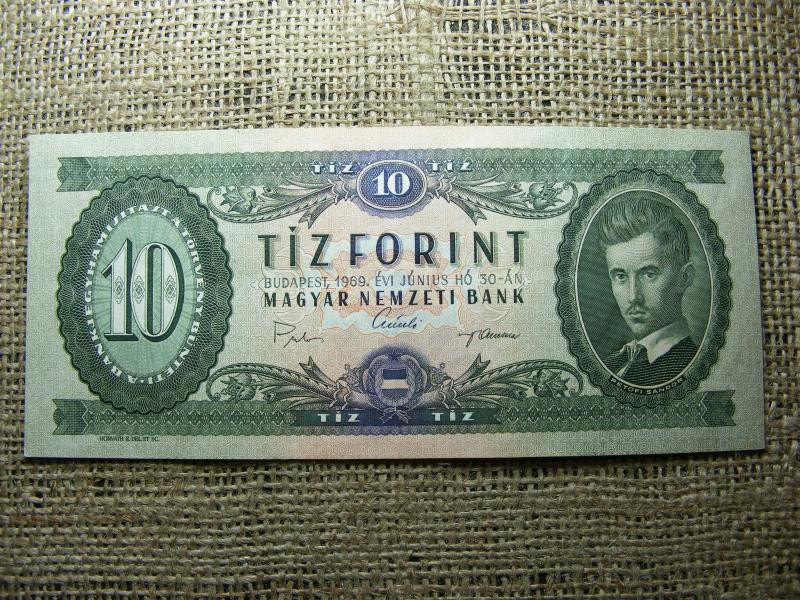 10 forintos bankjegy, 1969