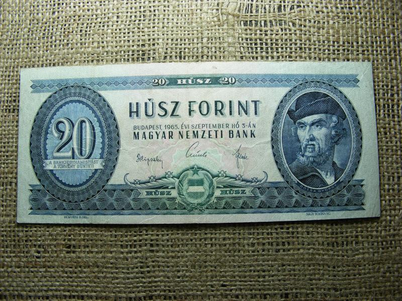 20 forintos bankjegy, 1965