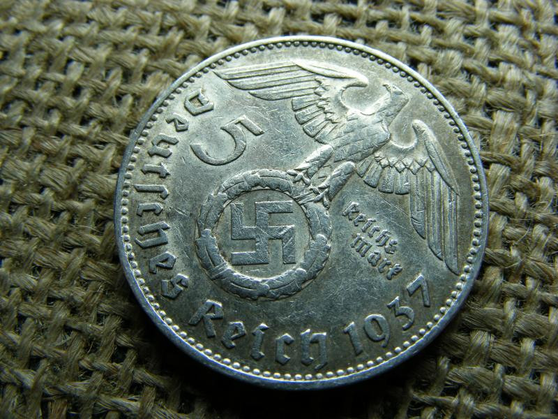 Birodalmi 5 márka, 1937 J, ezüst