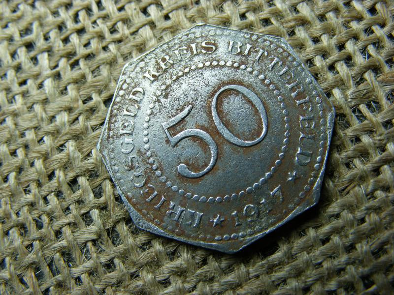 Német szükségpénz, Bitterfeld kerület, 50 Pfennig, 1917
