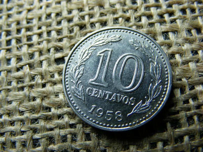 Argentína 10 centavos, 1958
