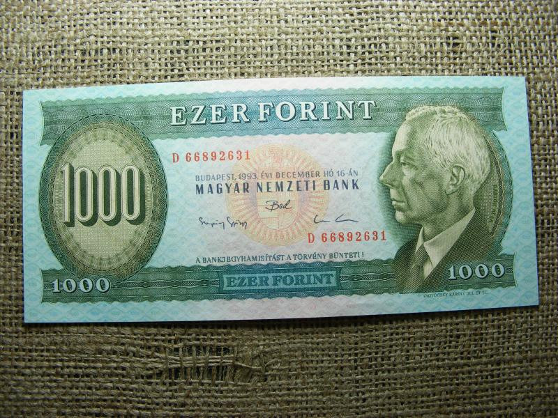 1000 forintos bankjegy, 1993 D, nagyon szép